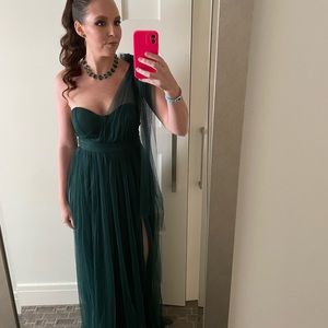 Fashion Nova green tulle gown